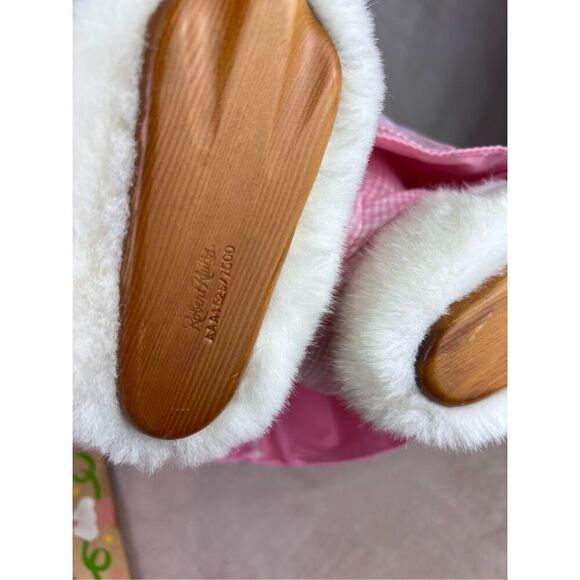 1992 Robert Raikes Bears Easter Bunny Rabbit Doll PAULETTE Wooden Face 13" - Picture 8 of 8